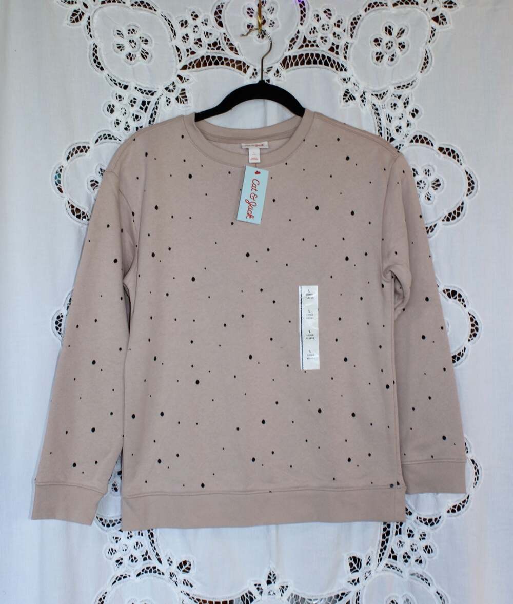 Cat & Jack Long Sleeve Crew Neck Fleece Sweatshirt